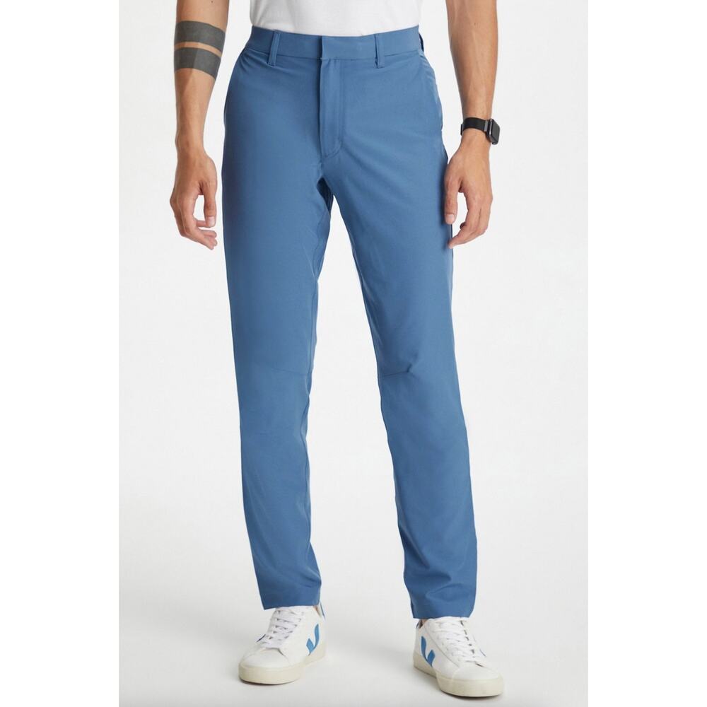Fabletics Men's Blue Straight-Leg Performance Pants